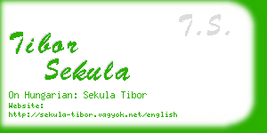 tibor sekula business card